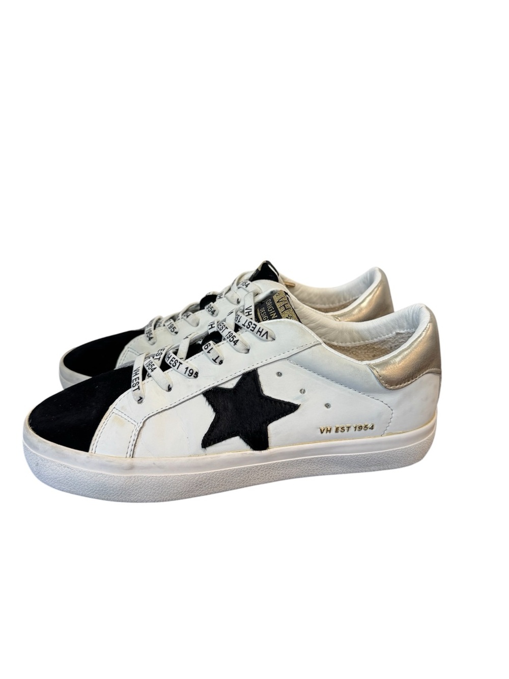 Vintage Havana Star Sneakers White Black Gold Fashion Casual Shoes Women 8.5
